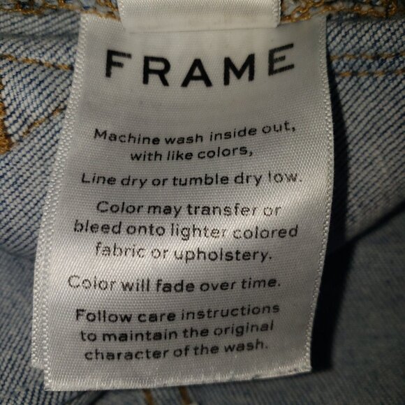 Frame Denim Le Skinny de Jeanne Women's Size 26 Raw Hem Flare Jeans Light Wash - Picture 12 of 16